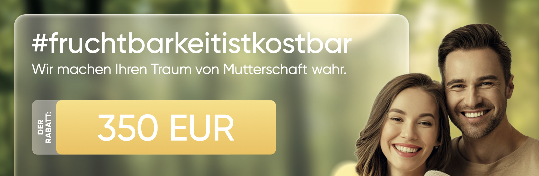 Fruchtbarkeit ist kostbar – Behandlung mit Rabatt